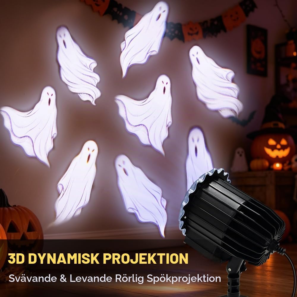 Halloween Outdoor Window Projector – Scary 3D Dynamic Light Decoration