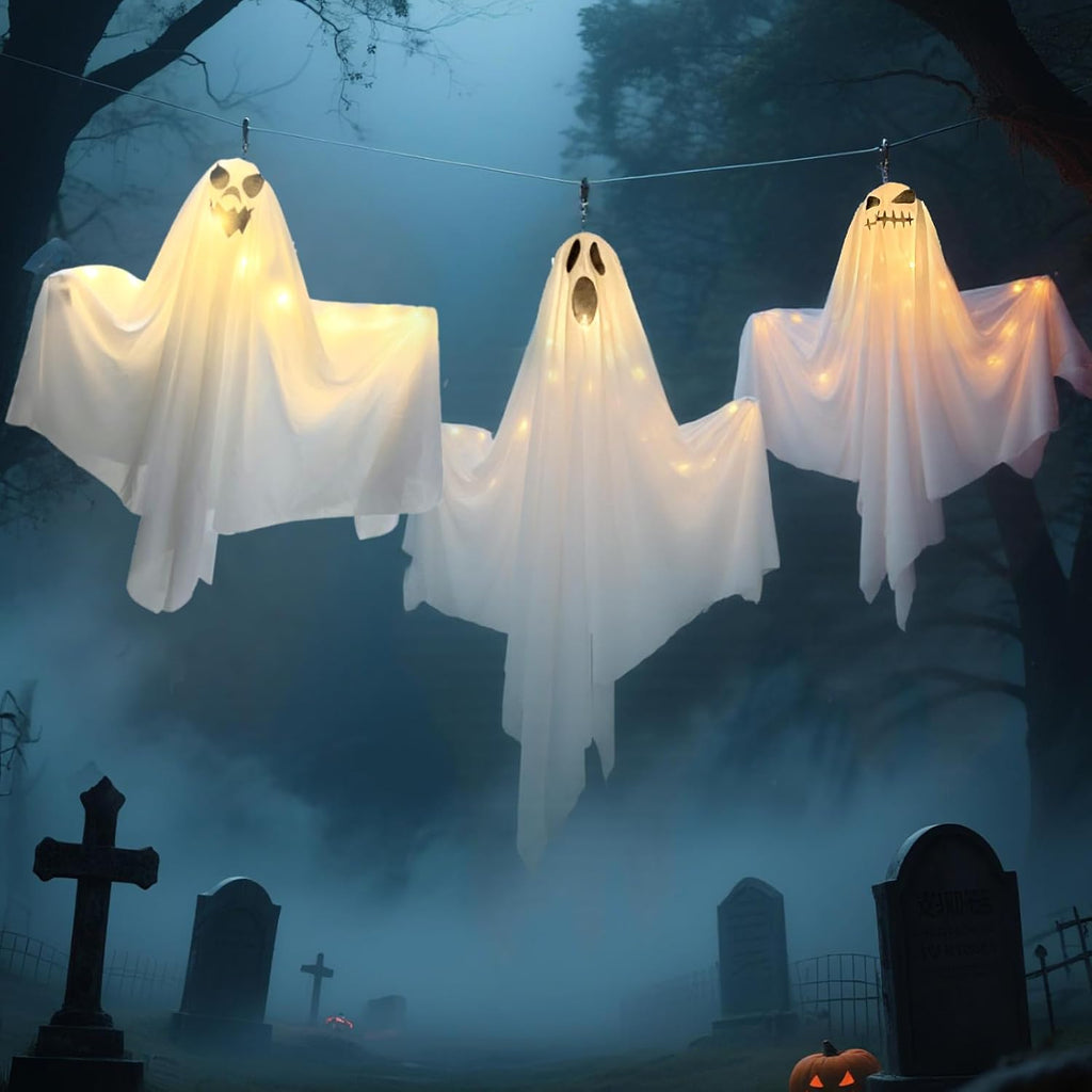 3 Pack Halloween Hanging Ghosts Decoration
