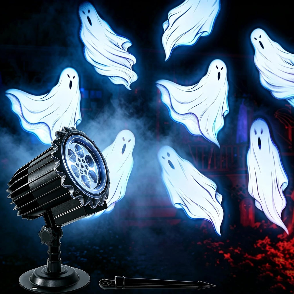 Halloween Outdoor Window Projector – Scary 3D Dynamic Light Decoration