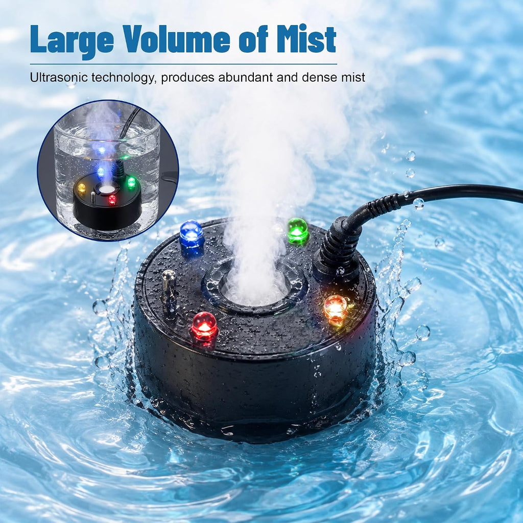 Mini Halloween Fog Machine with LED Lights – USB Ultrasonic Mist Maker
